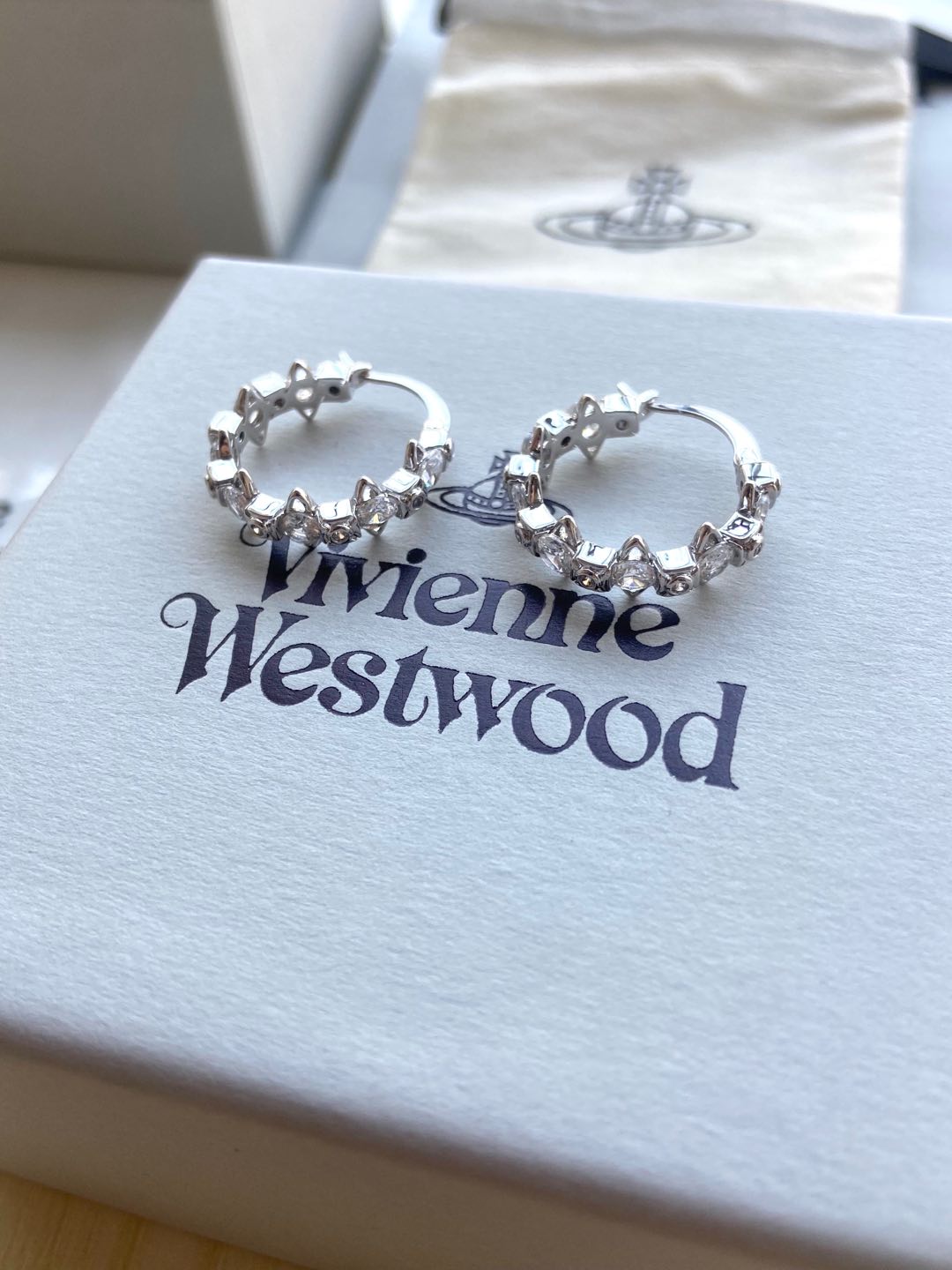 Vivienne Westwood Full-Rhinestone Earrings