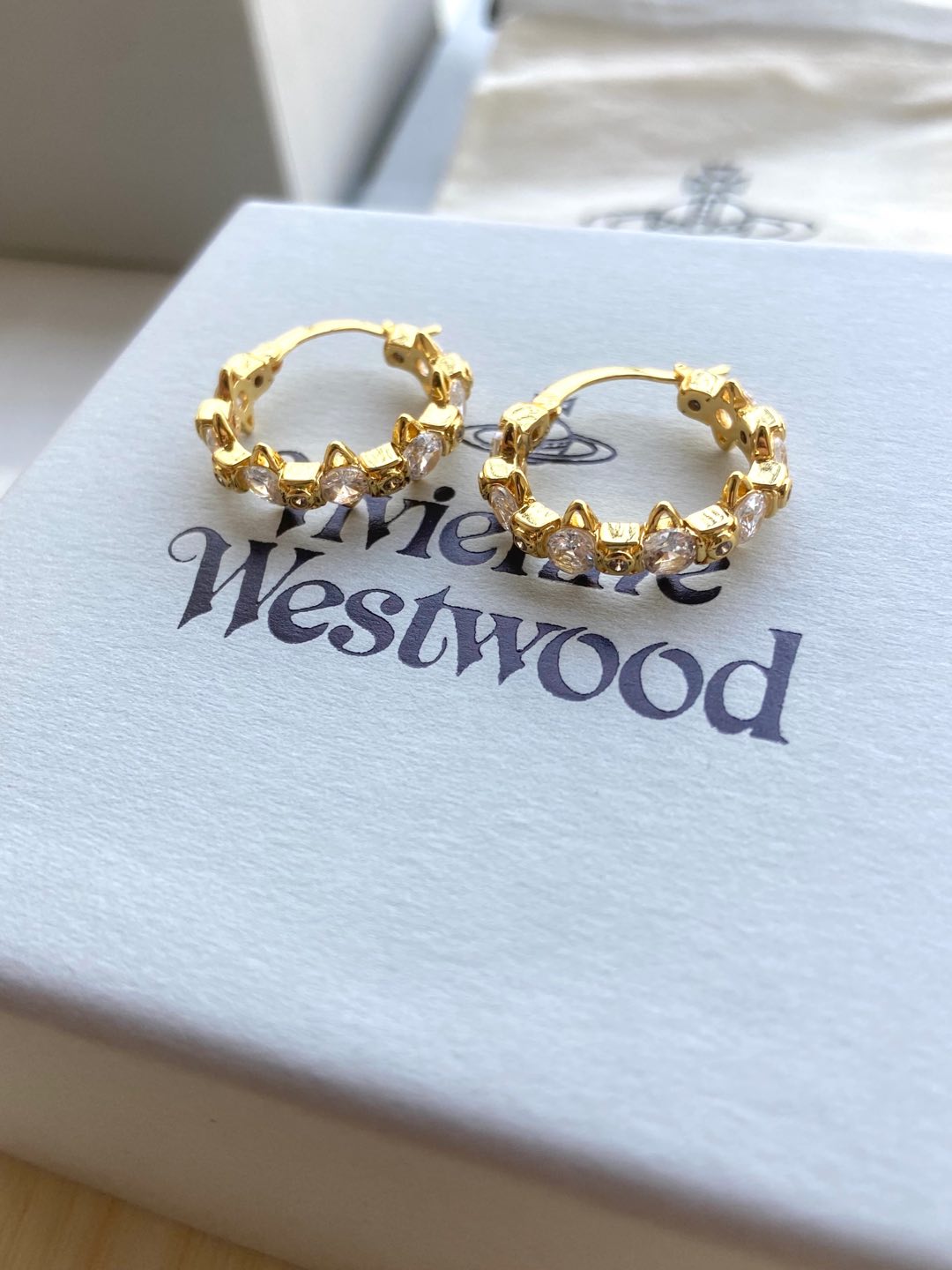 Vivienne Westwood Full-Rhinestone Earrings