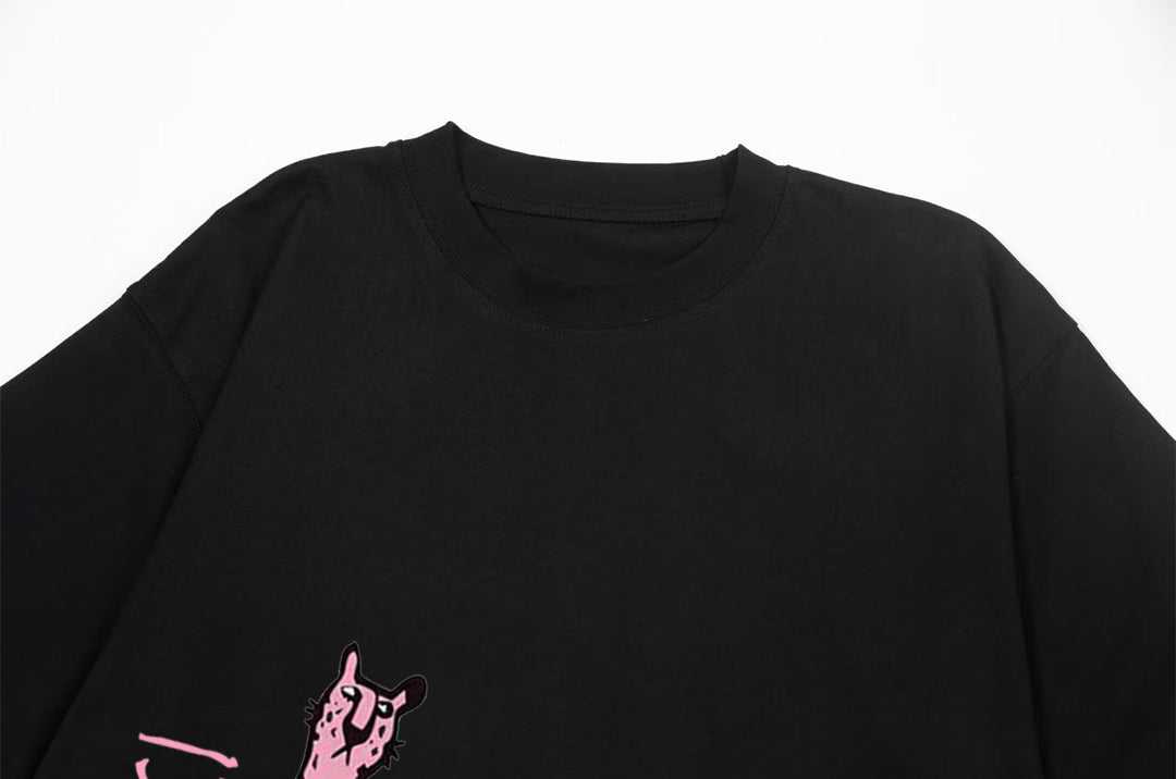Gucci Cheetah Graphic Logo Print T-Shirt