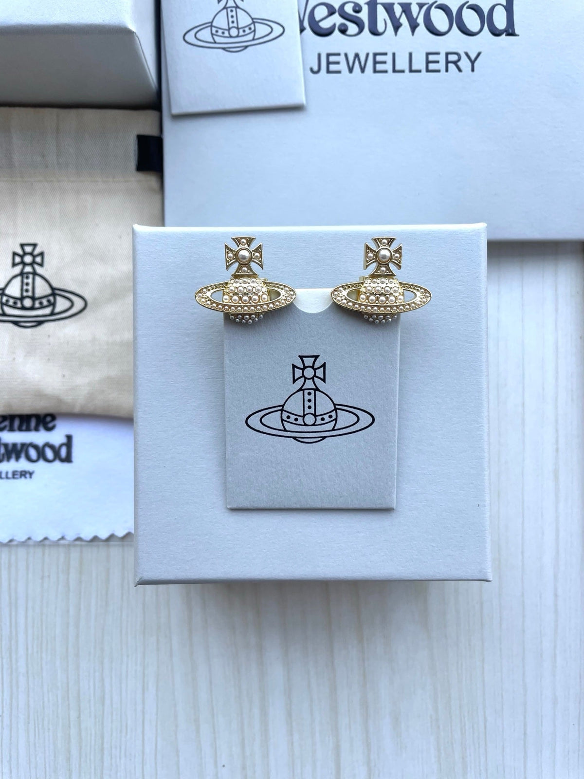 Vivienne Westwood Saturn Stud Earrings
