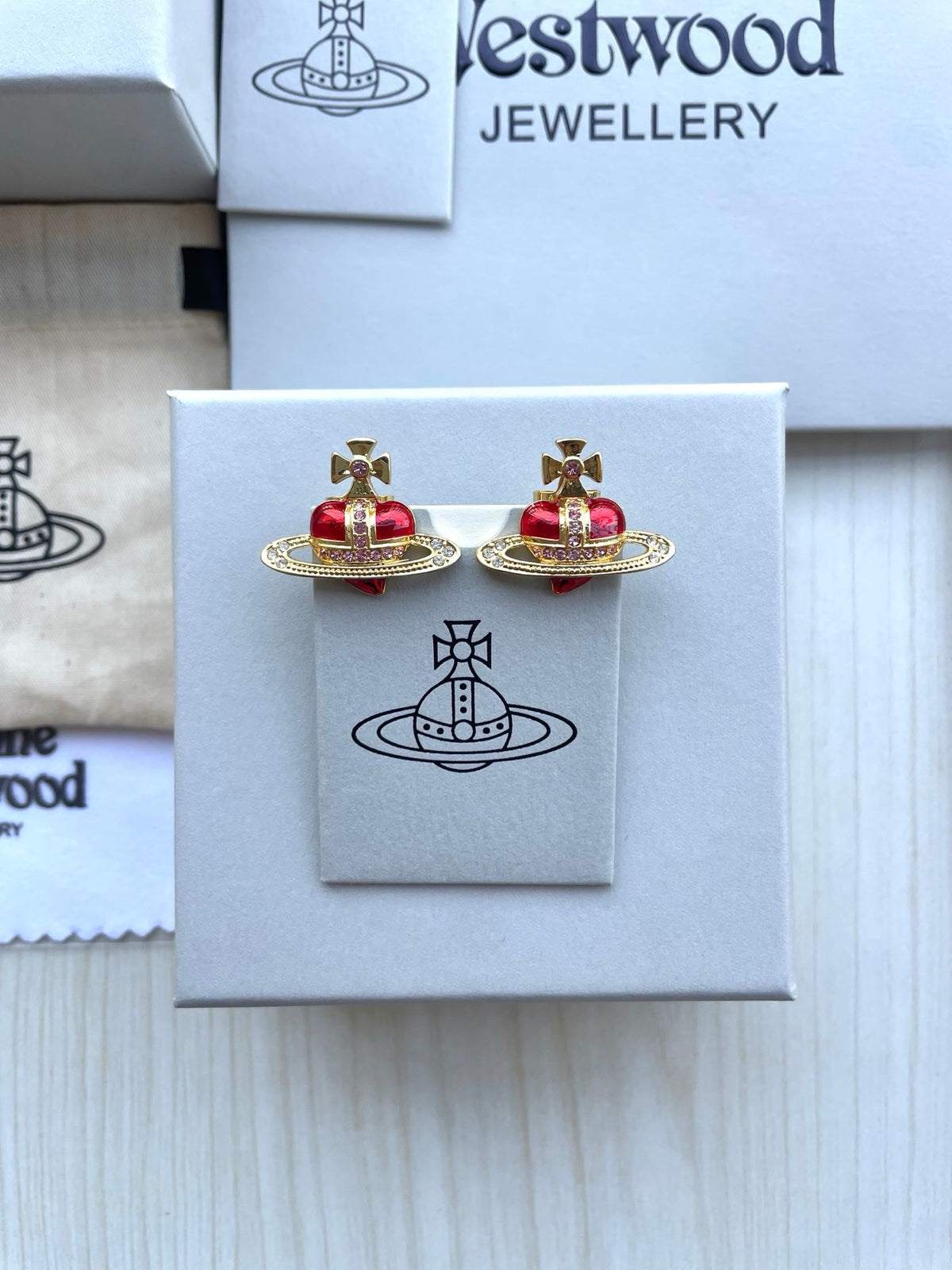 Vivienne Westwood Rhinestone Stud Earrings