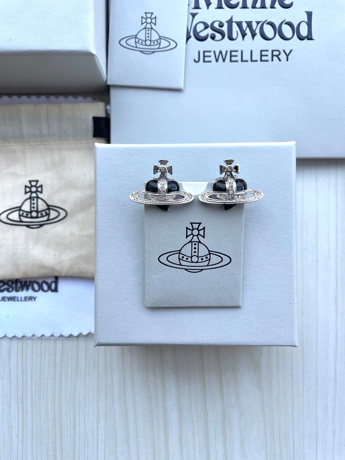 Vivienne Westwood Rhinestone Stud Earrings