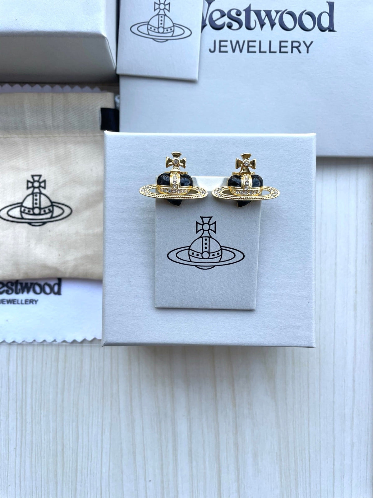 Vivienne Westwood Rhinestone Stud Earrings