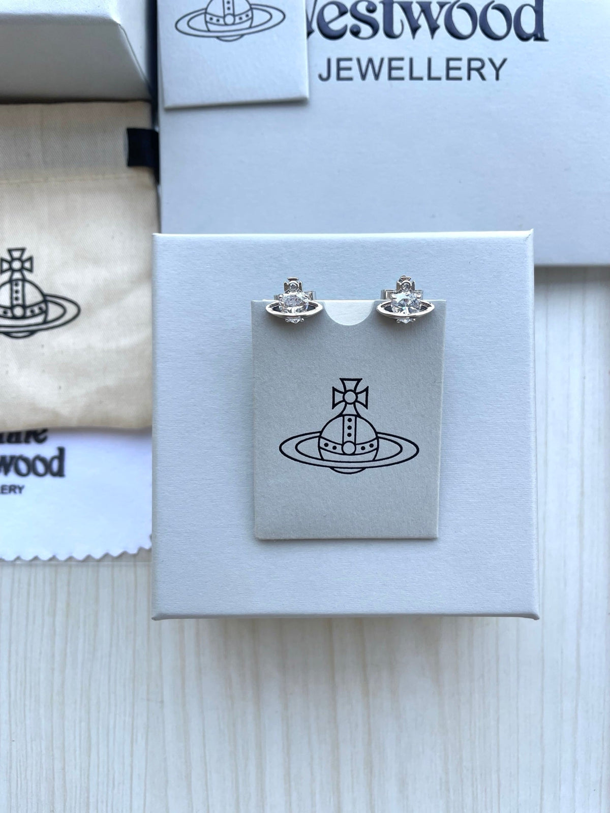Vivienne Westwood Rhinestone Stud Earrings