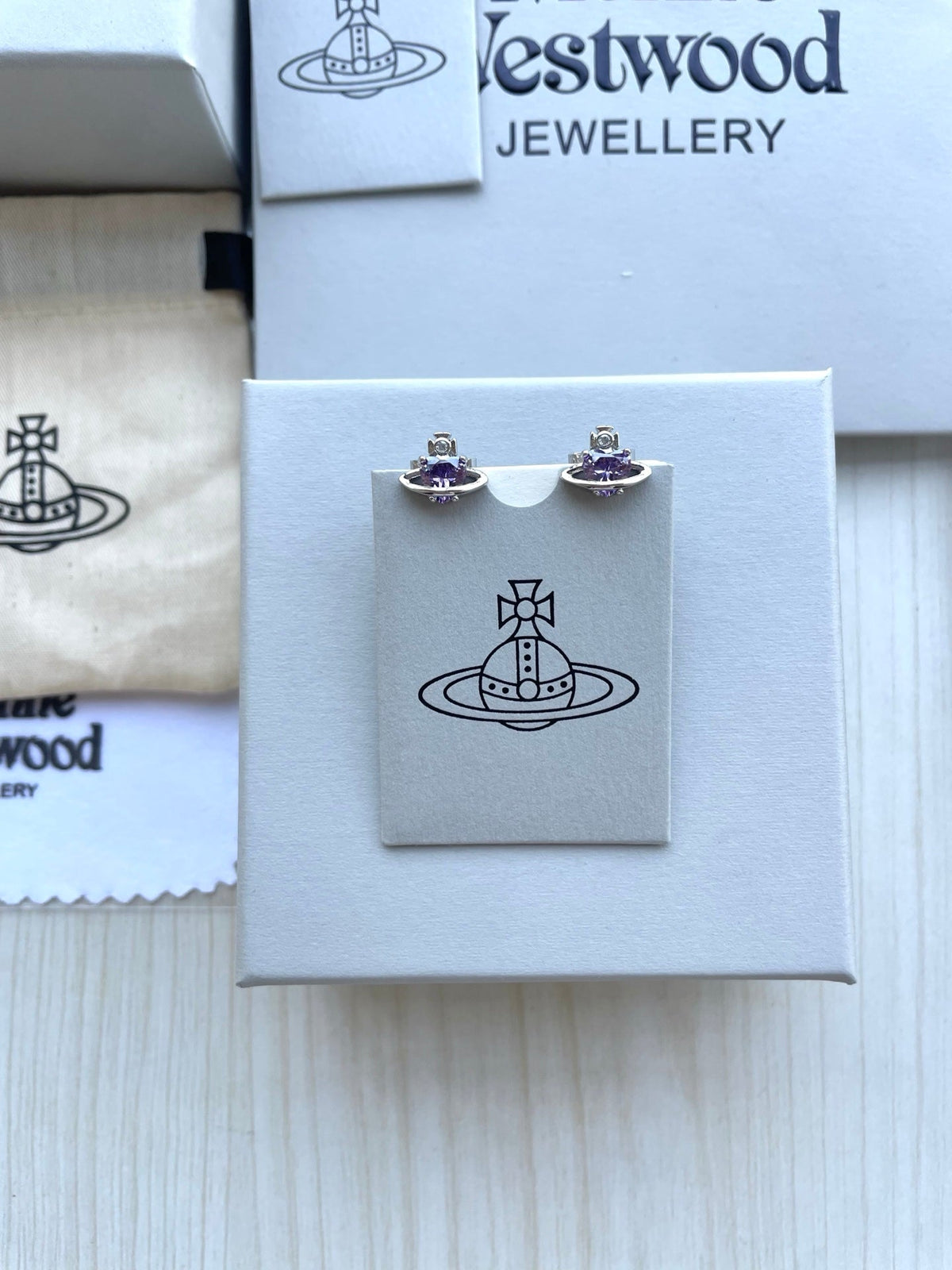 Vivienne Westwood Rhinestone Stud Earrings