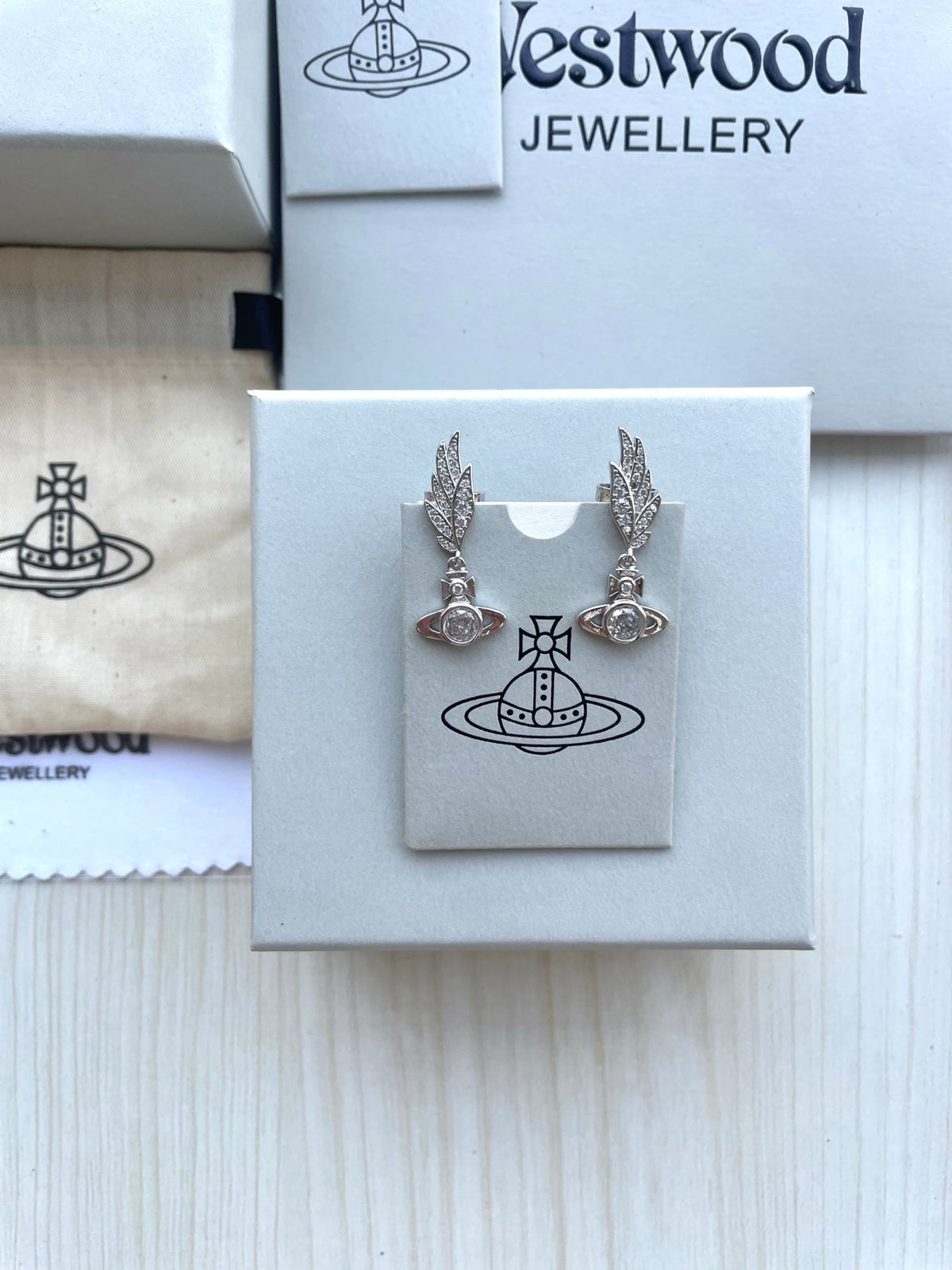 Vivienne Westwood Full-Rhinestone Earrings