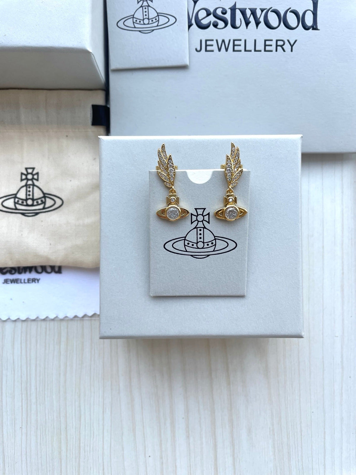 Vivienne Westwood Full-Rhinestone Earrings