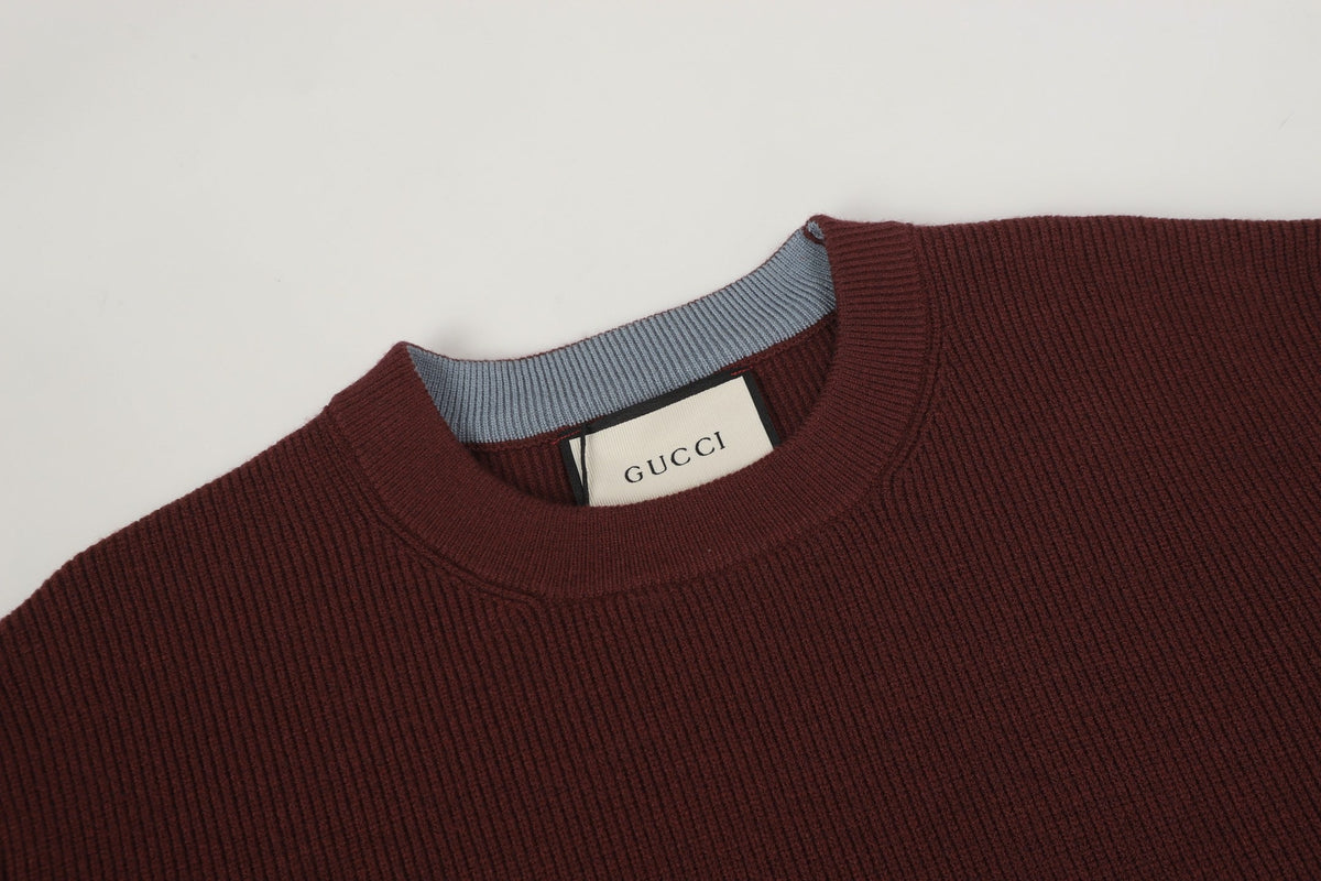 Gucci Signature Crewneck Sweater in Bordeaux