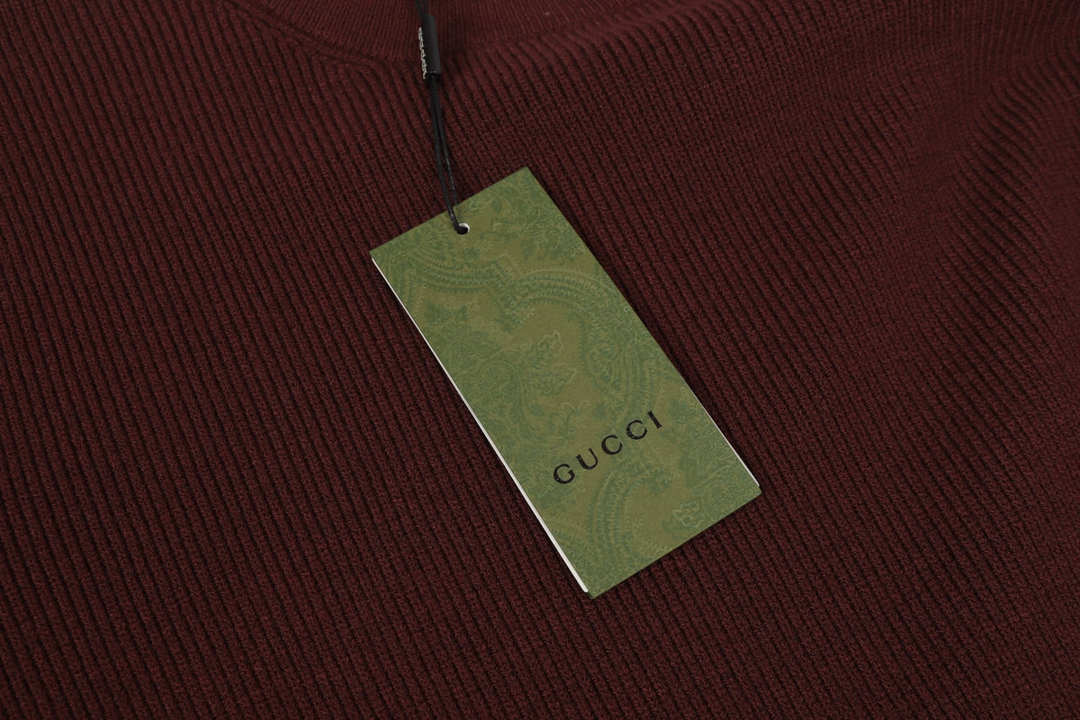 Gucci Signature Crewneck Sweater in Bordeaux