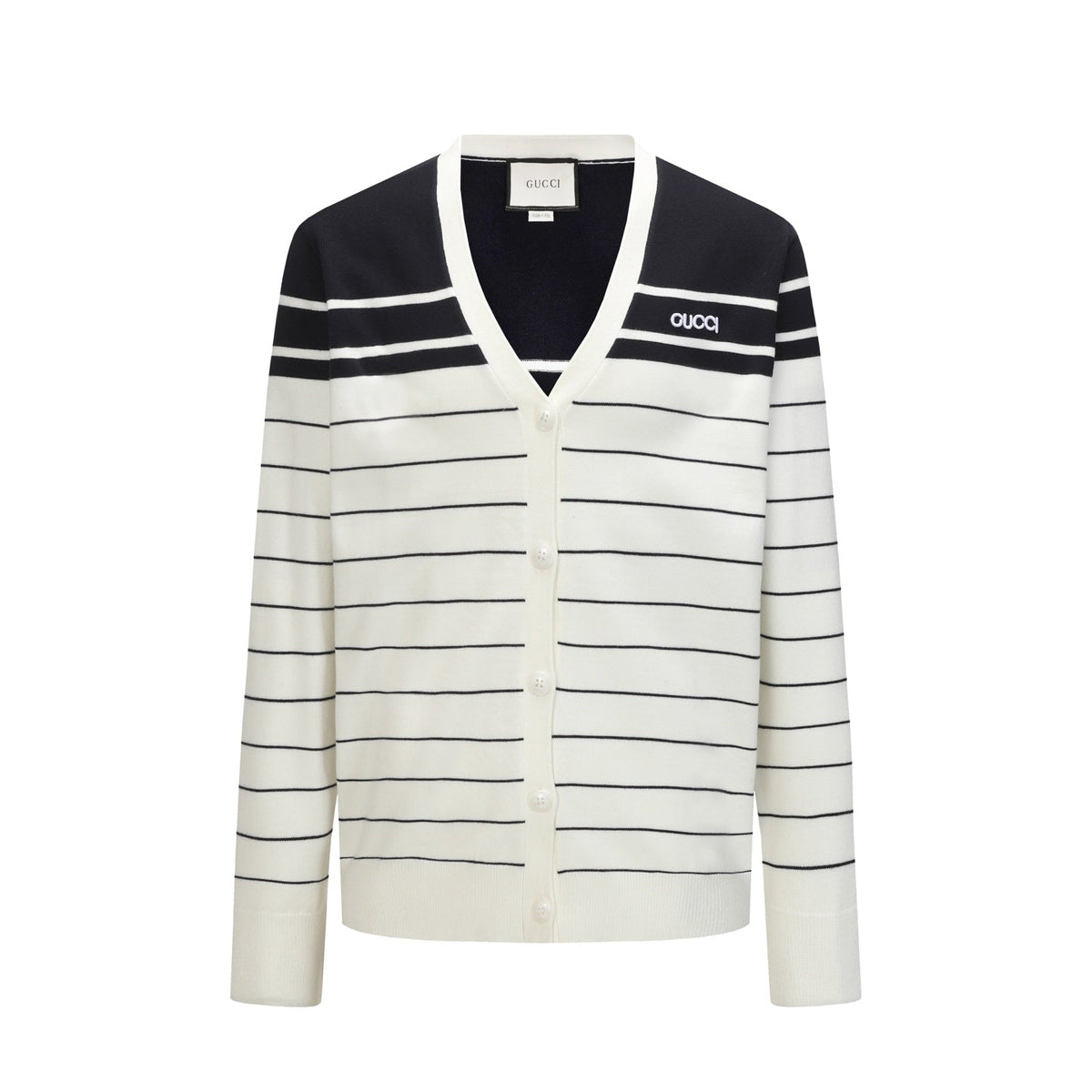 Gucci Unisex Embroidered Striped Cardigan