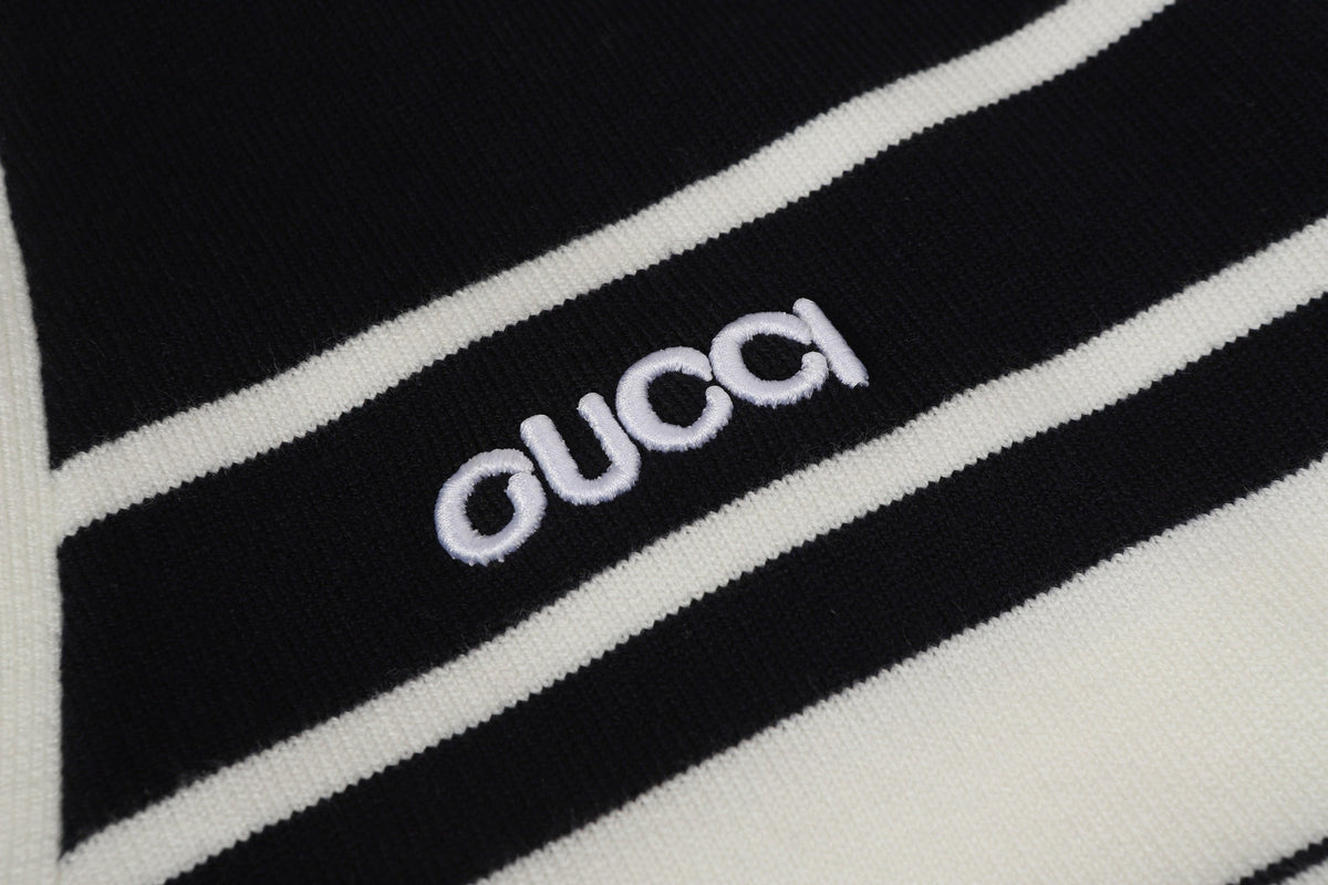 Gucci Unisex Embroidered Striped Cardigan