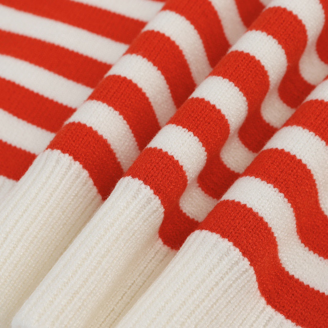 Gucci Unisex Embroidered Striped Crewneck Sweater