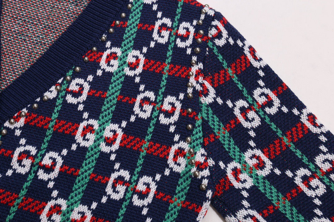 Gucci Unisex Double-G Jacquard Cardigan