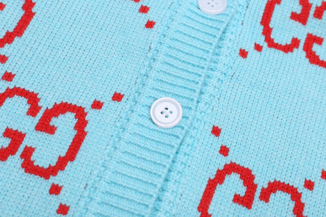 Gucci Unisex Double-G Jacquard Cardigan