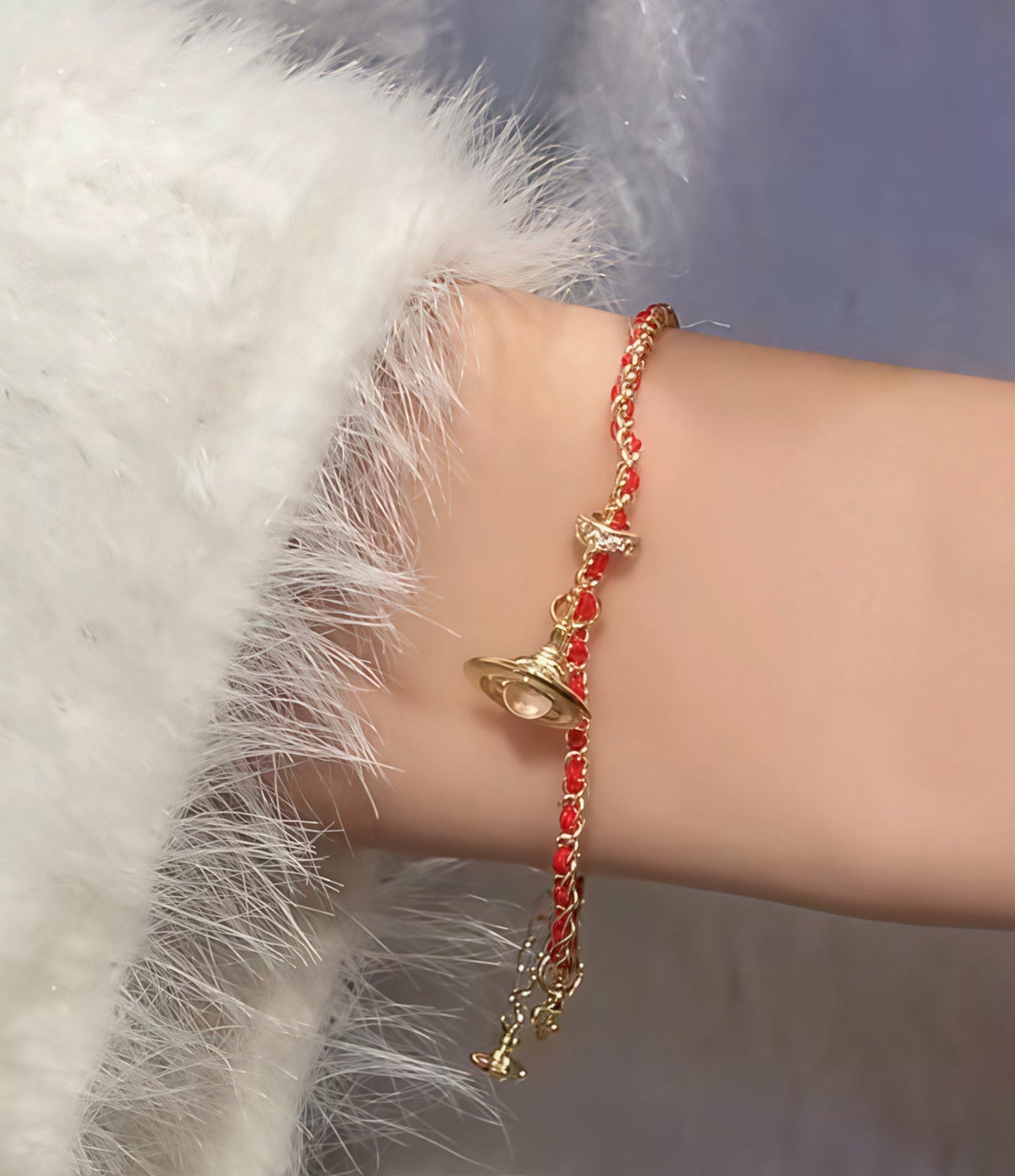 Vivienne Westwood 2026 "Ben Ming Nian" (Zodiac Year) Red Bracelet