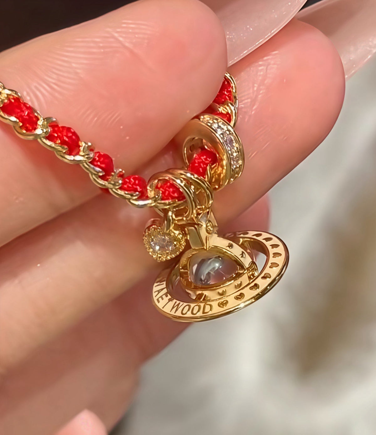 Vivienne Westwood 2026 "Ben Ming Nian" (Zodiac Year) Red Bracelet