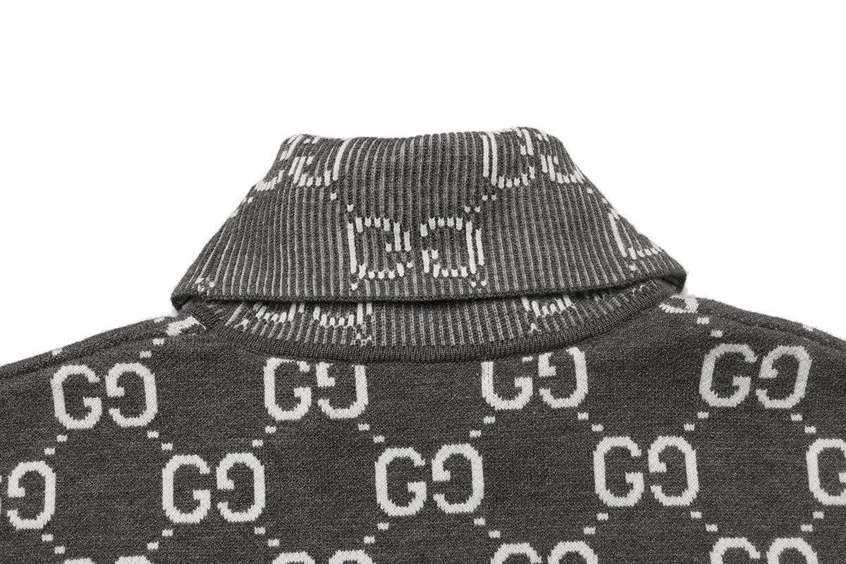 Gucci Unisex Monogram Double-G Mock-Neck Sweater