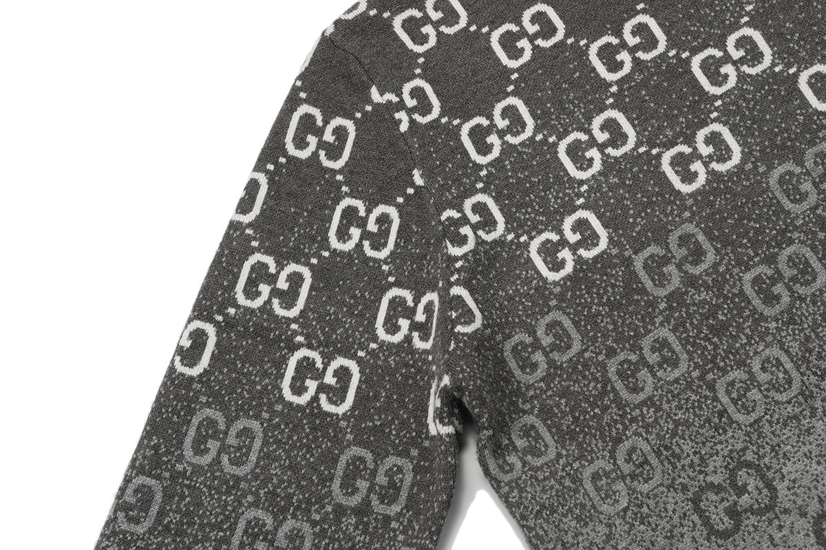Gucci Unisex Monogram Double-G Mock-Neck Sweater