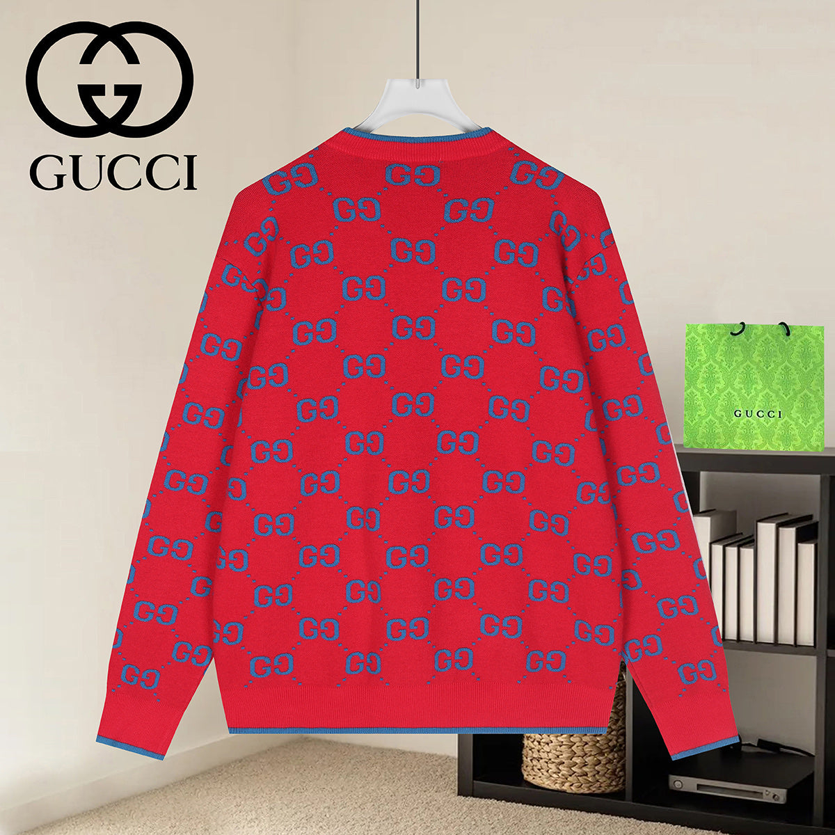 Gucci Unisex Jacquard Crewneck Sweater