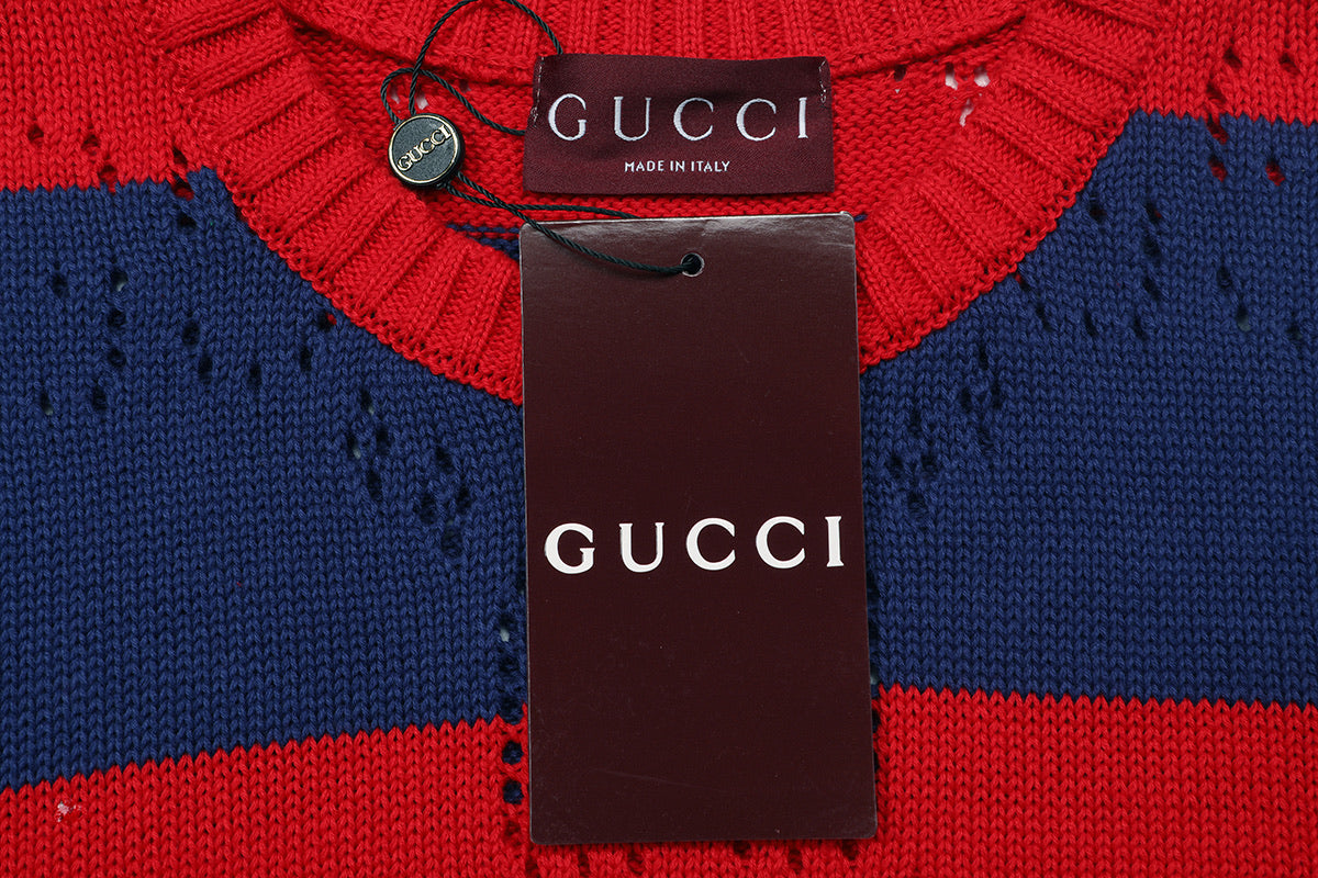 Gucci Unisex Open-Knit Crewneck Sweater