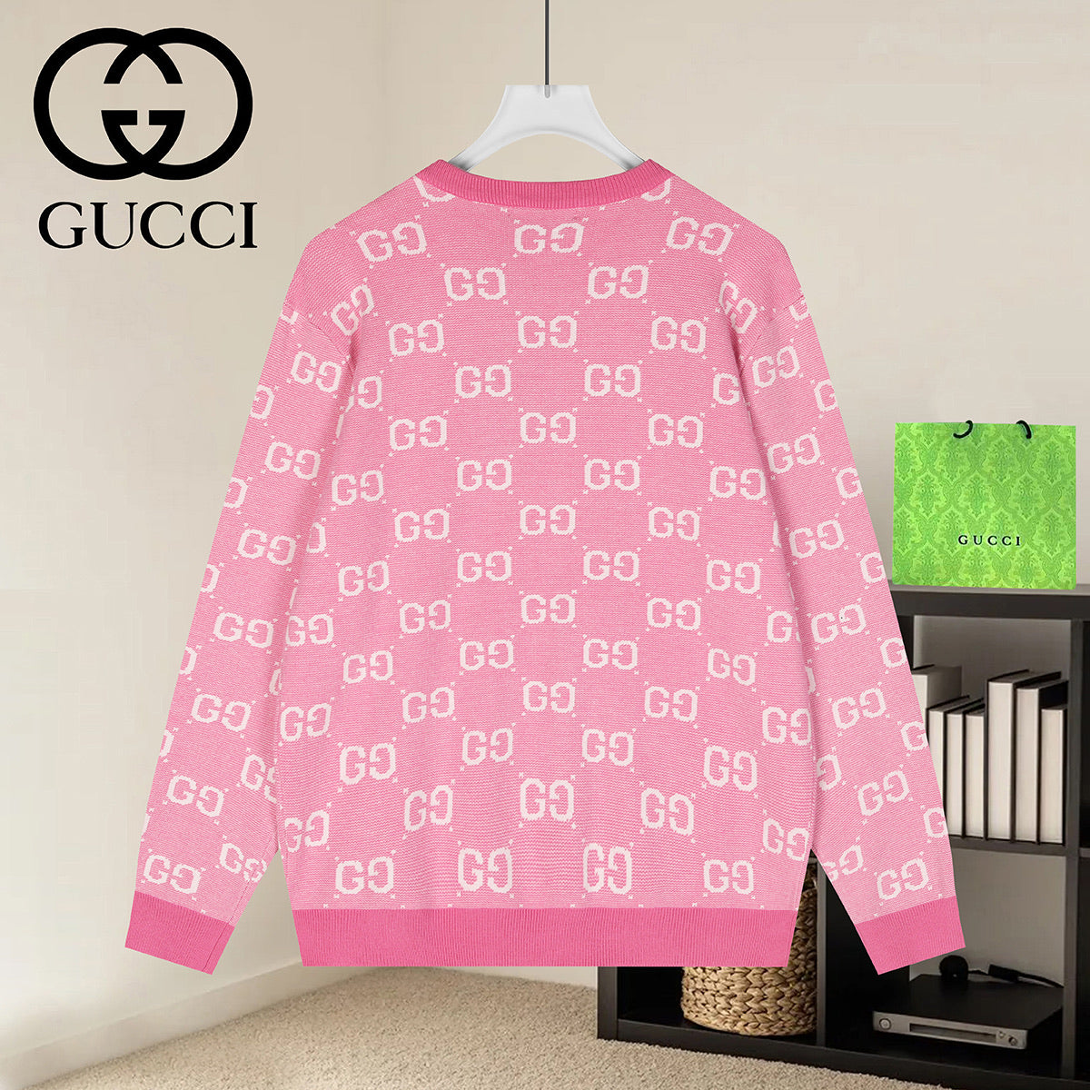 Gucci Unisex Jacquard Crewneck Sweater