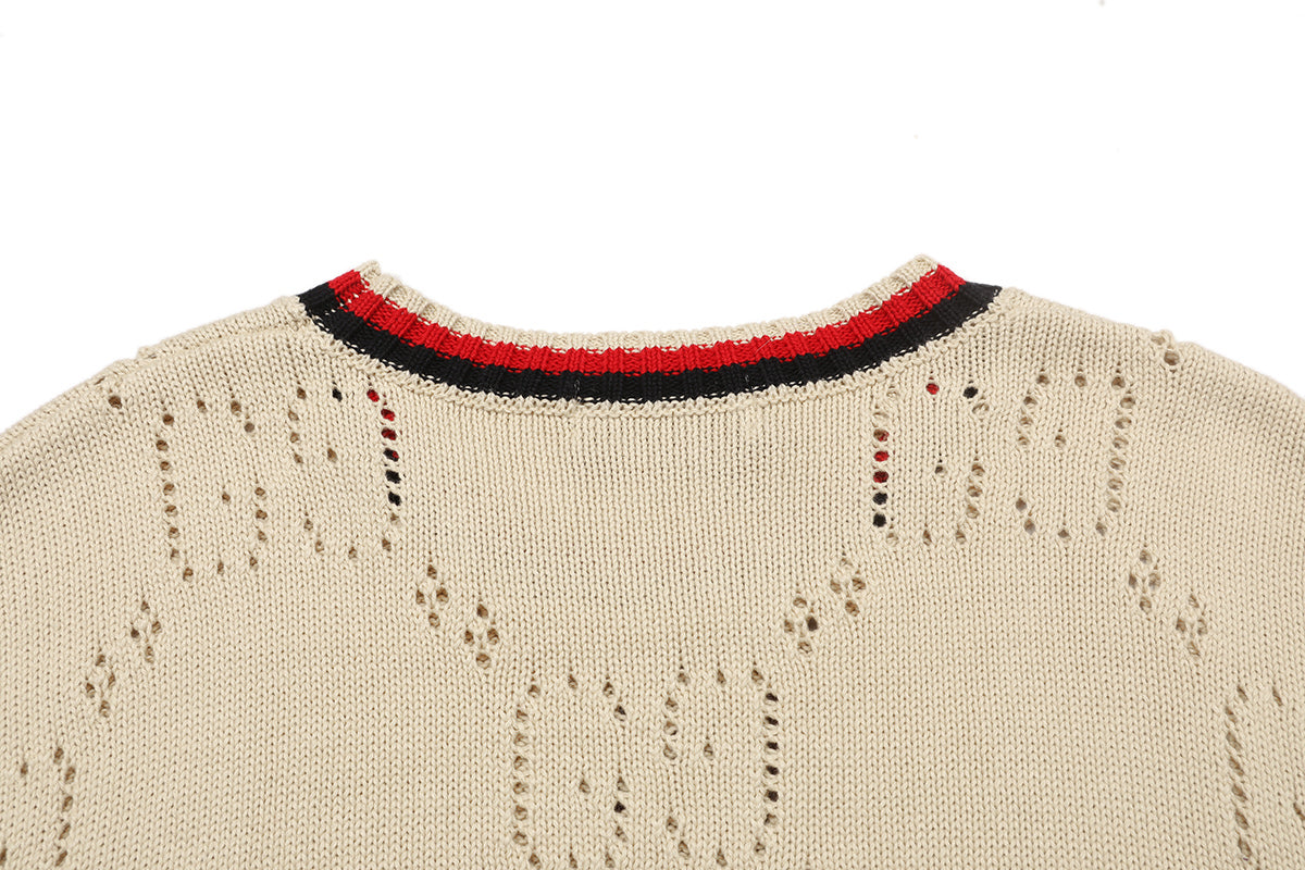 Gucci Unisex Open-Knit Crewneck Sweater
