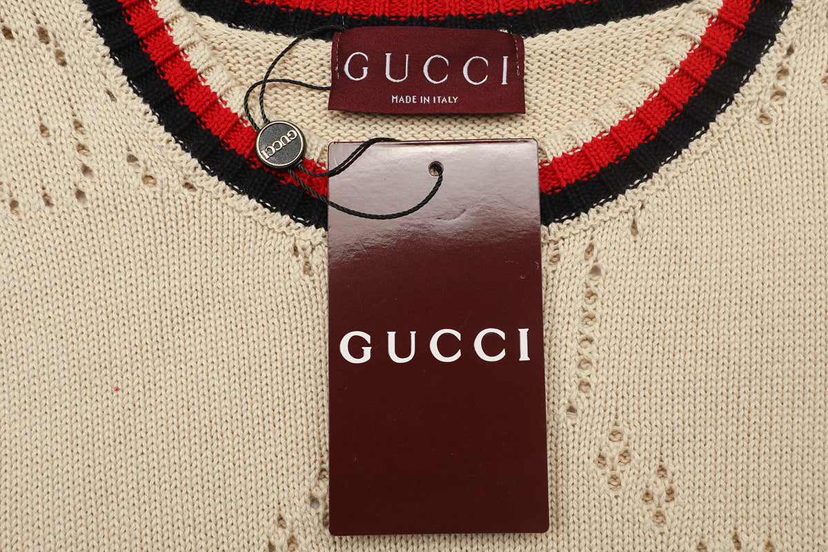 Gucci Unisex Open-Knit Crewneck Sweater