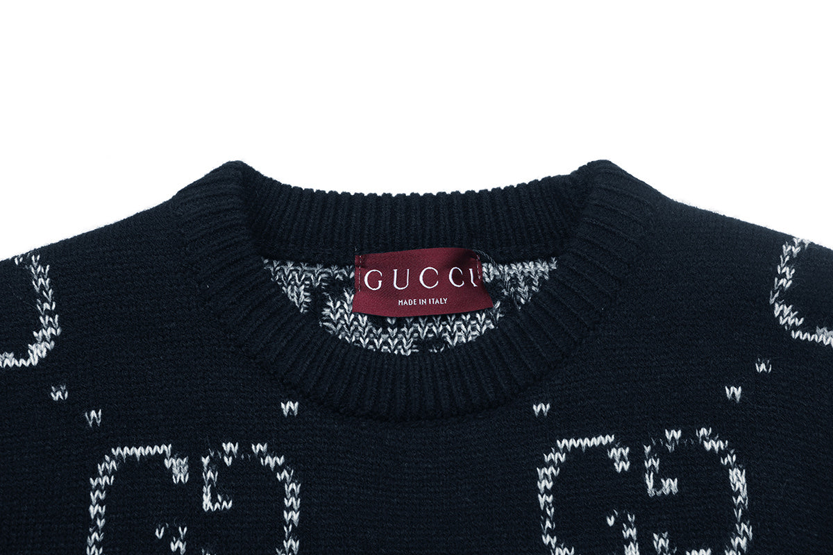 Gucci Unisex Monogram Double-G Crewneck Sweater