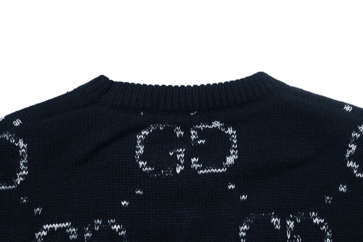 Gucci Unisex Monogram Double-G Crewneck Sweater