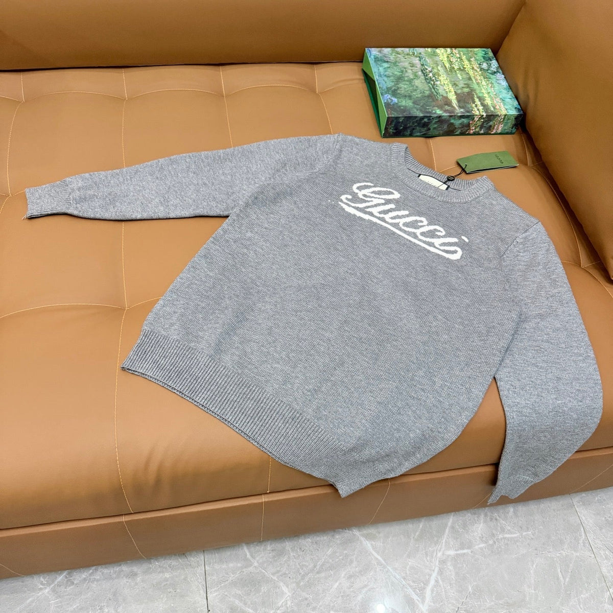 Gucci Unisex Jacquard Embroidered Crewneck Sweater