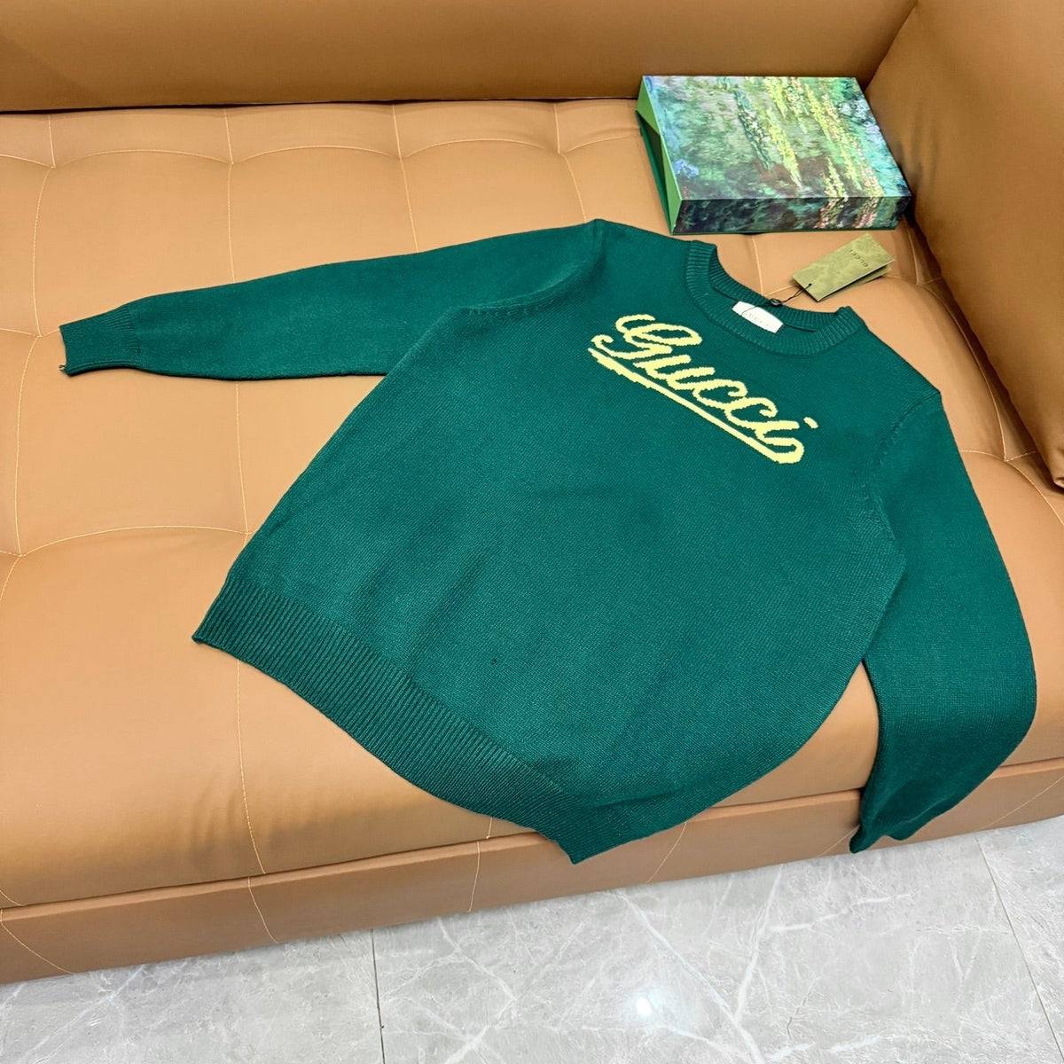 Gucci Unisex Jacquard Embroidered Crewneck Sweater