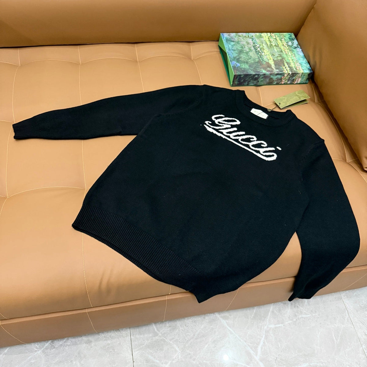 Gucci Unisex Jacquard Embroidered Crewneck Sweater