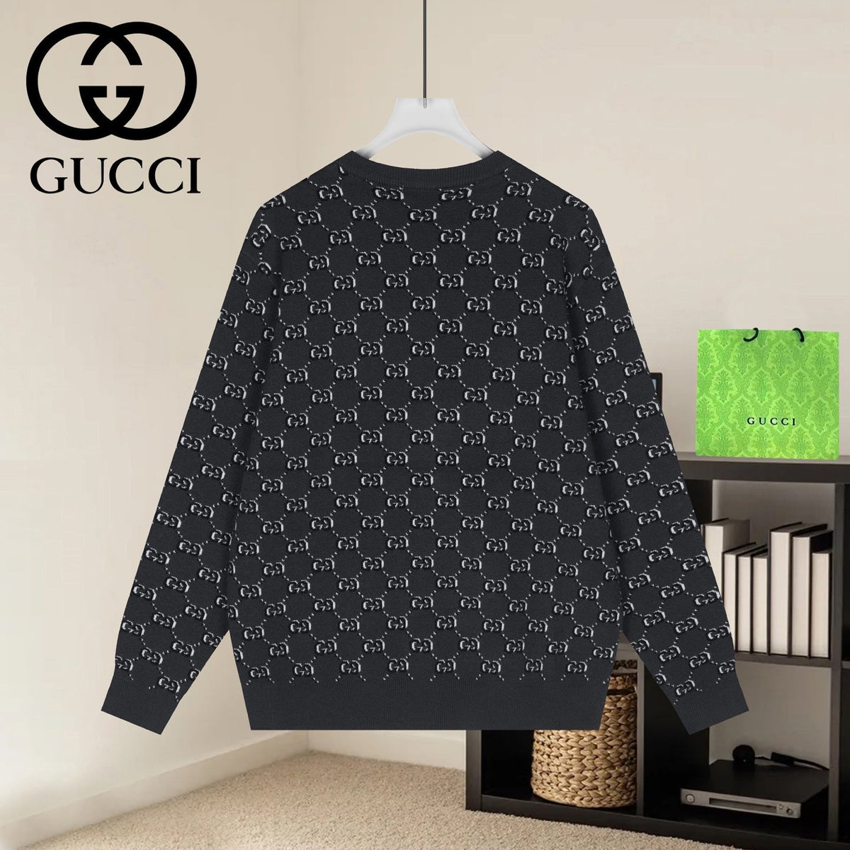 Gucci Unisex Jacquard Crewneck Sweater