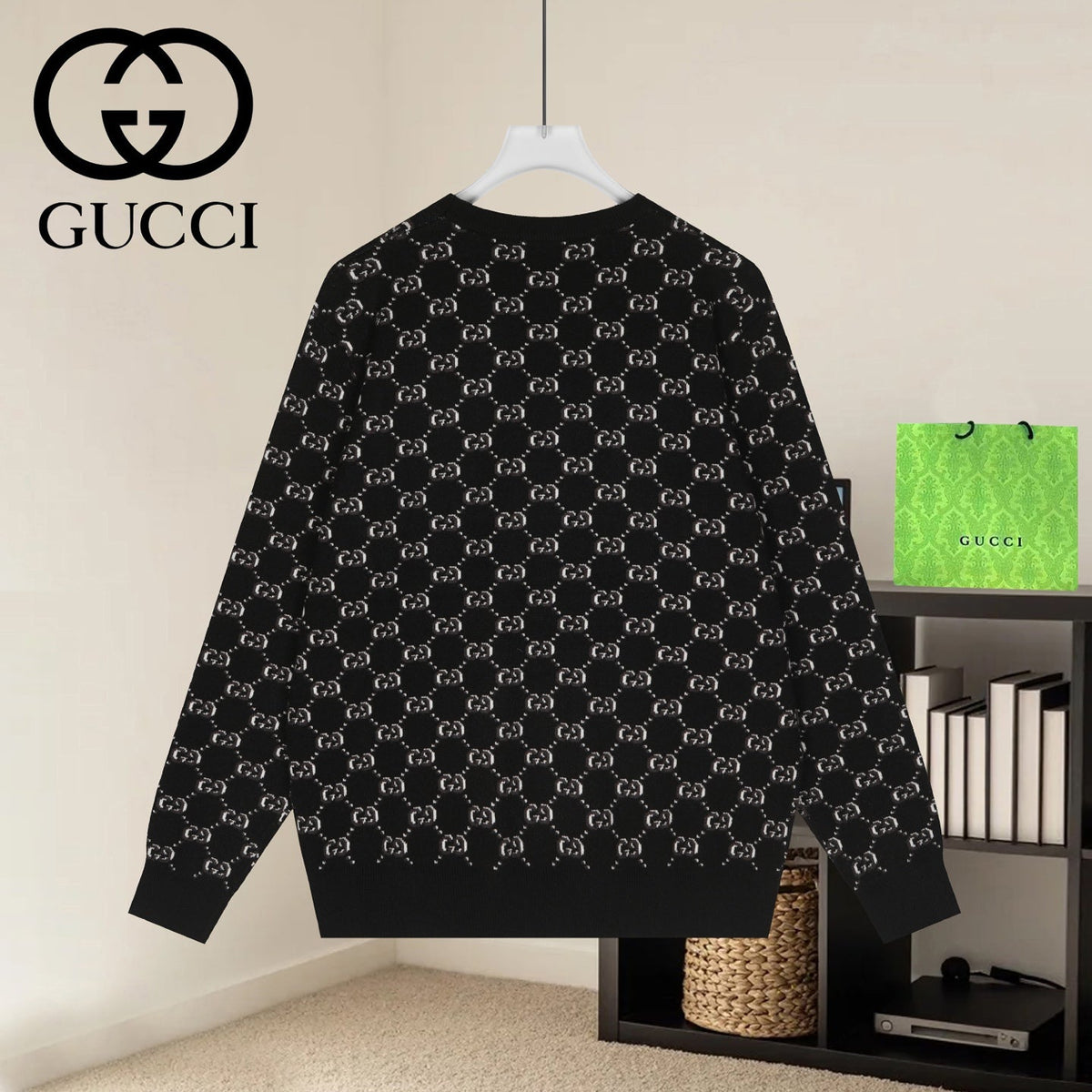Gucci Unisex Jacquard Crewneck Sweater
