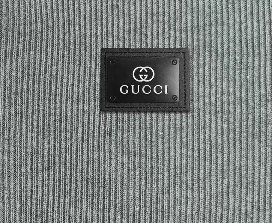 Gucci Unisex Double-G Embroidered Zip-Up Cardigan