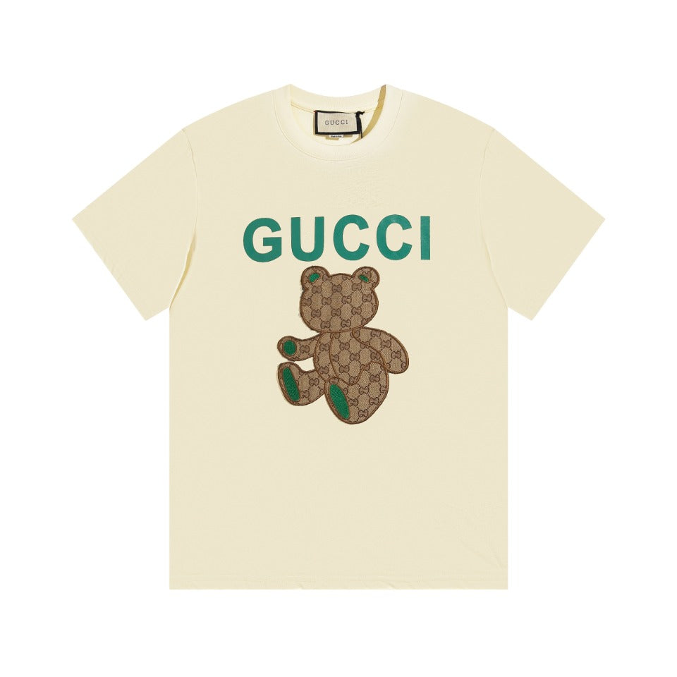 Gucci GG Teddy Bear Monogram Patch Oversized T-Shirt