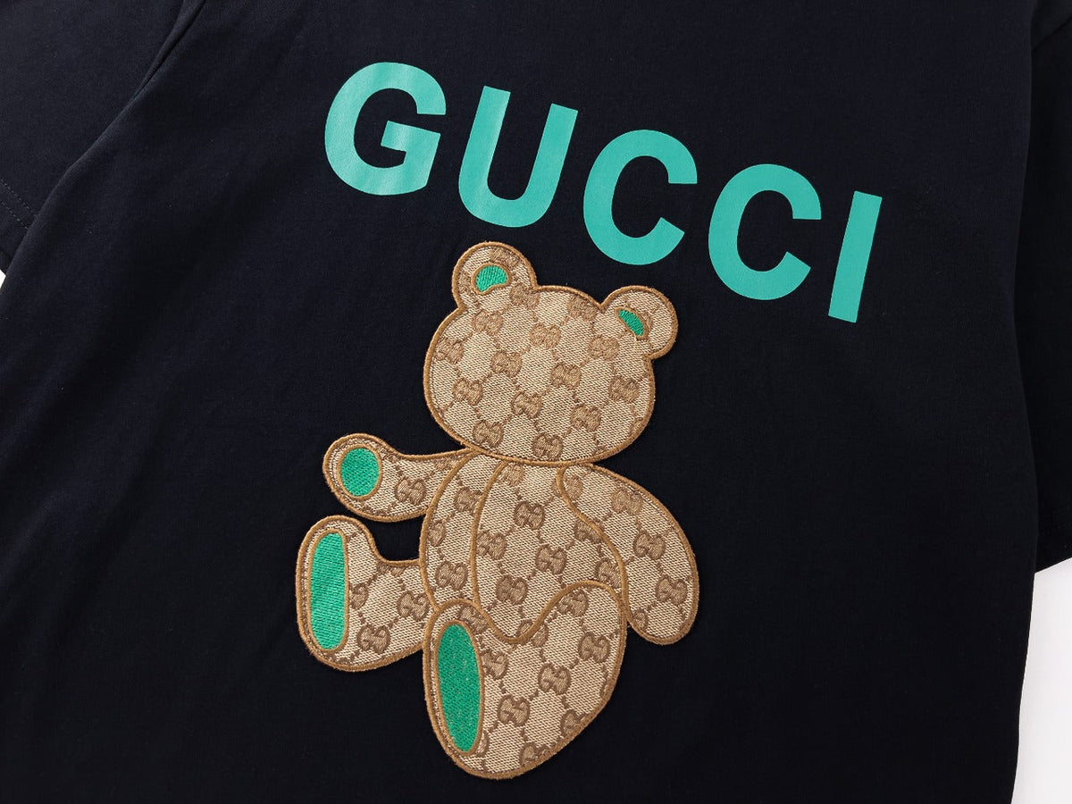 Gucci GG Teddy Bear Monogram Patch Oversized T-Shirt