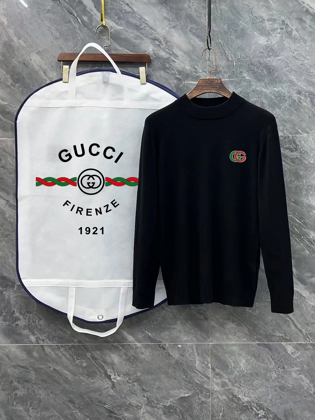 Gucci Unisex Embroidered Mock-Neck Sweater