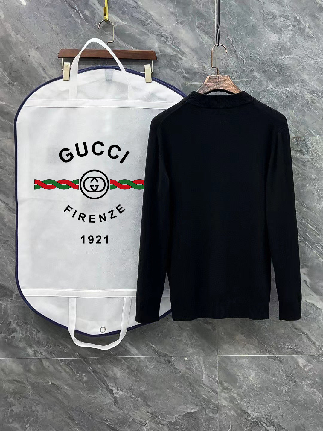 Gucci Unisex Embroidered Mock-Neck Sweater