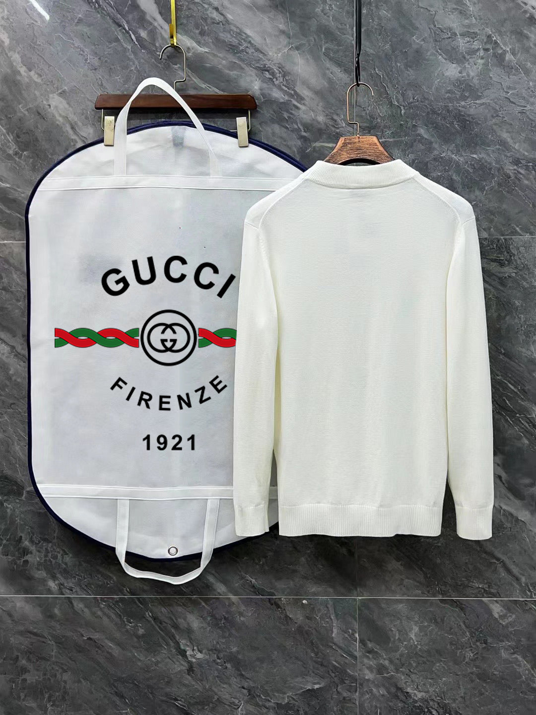 Gucci Unisex Embroidered Mock-Neck Sweater