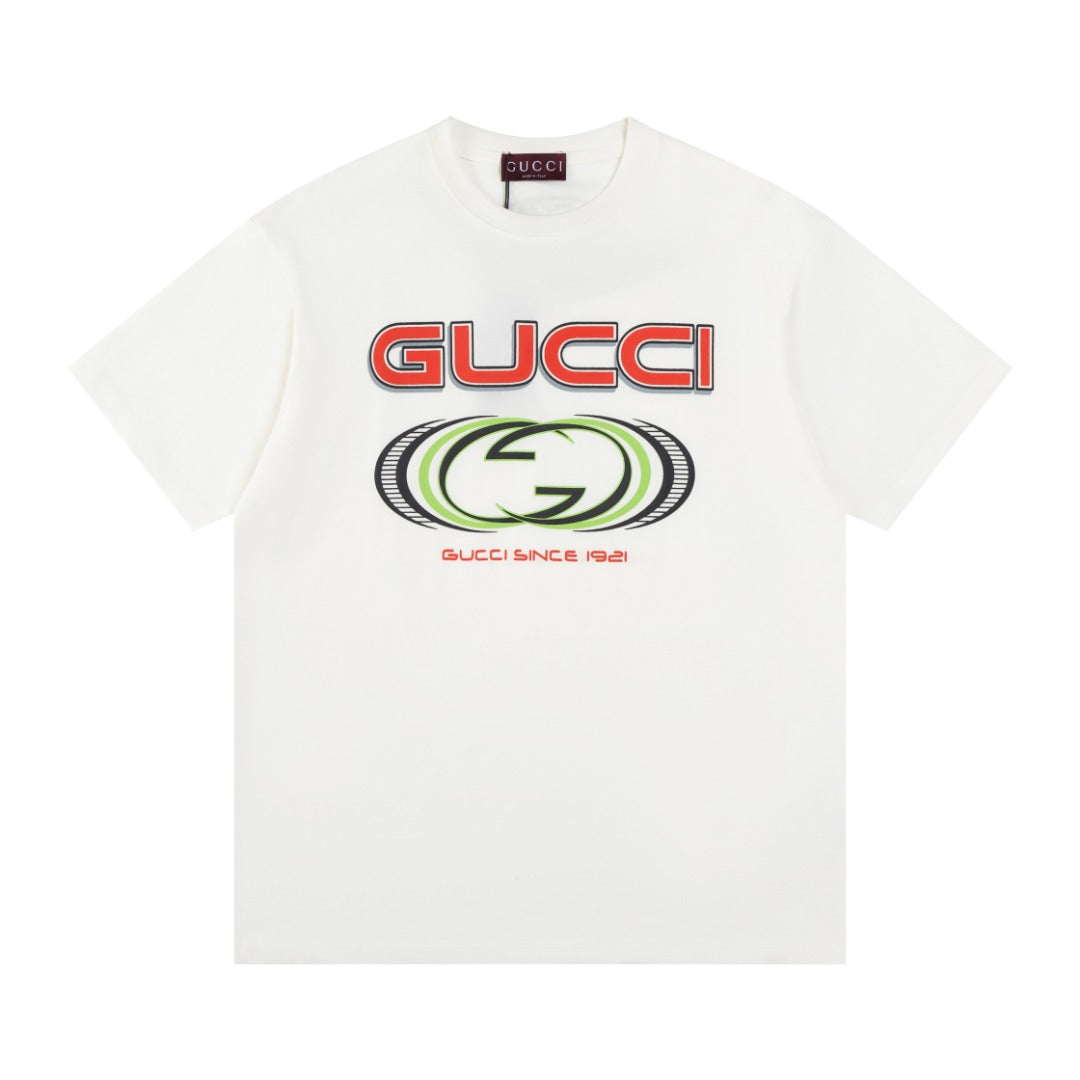 Gucci Since 1921 Neon GG Logo Oversized T-Shirt