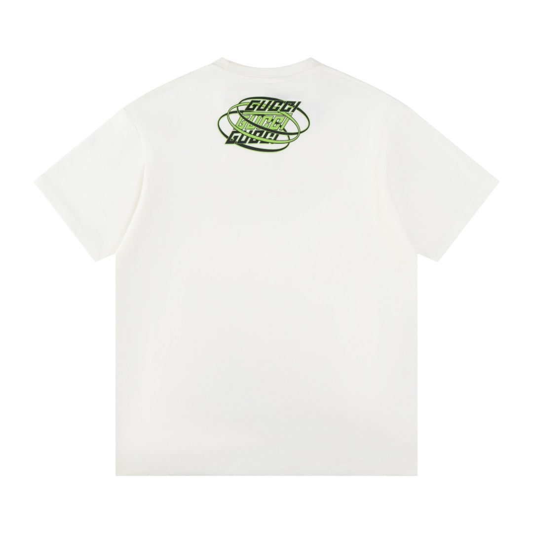 Gucci Since 1921 Neon GG Logo Oversized T-Shirt