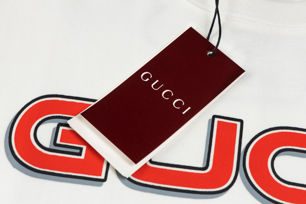 Gucci Since 1921 Neon GG Logo Oversized T-Shirt