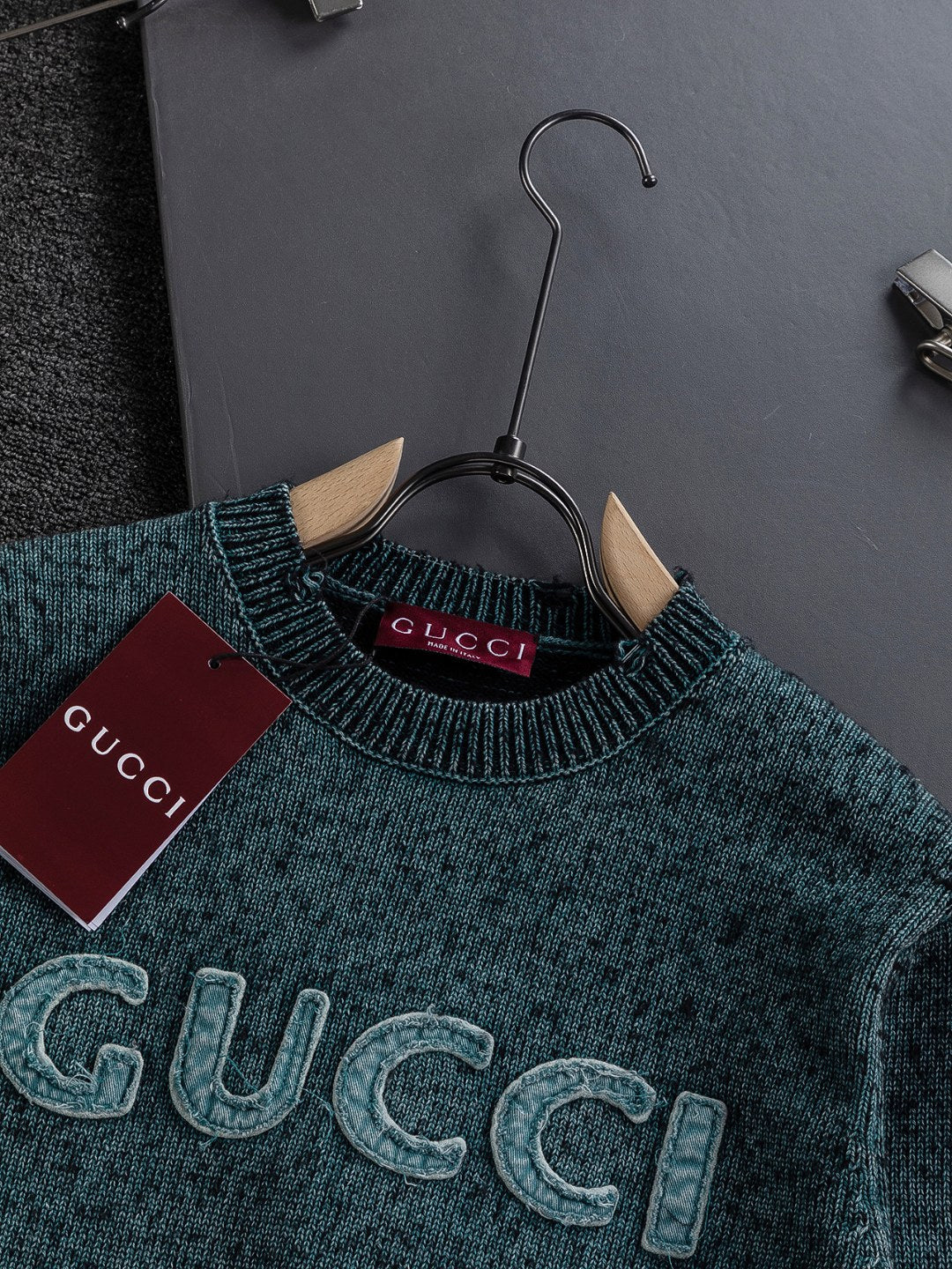 Gucci Unisex Double-G Embroidered Knit Top