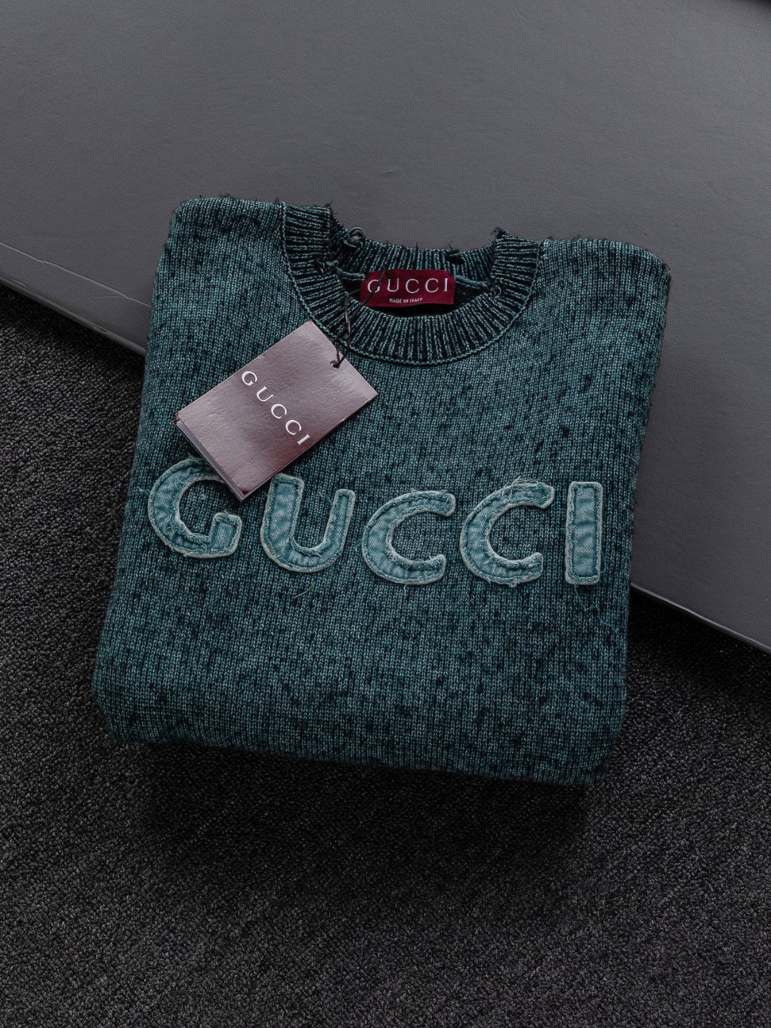 Gucci Unisex Double-G Embroidered Knit Top