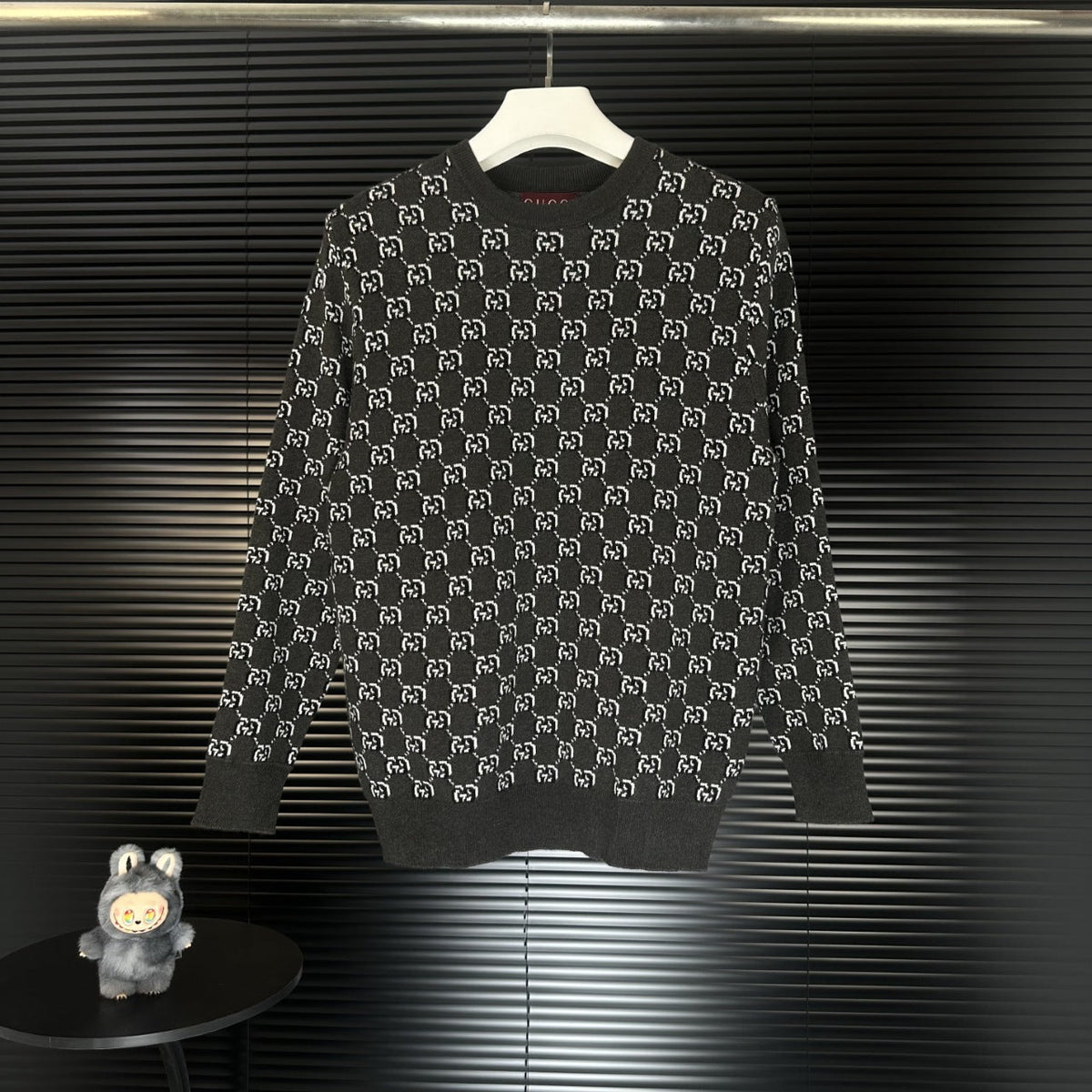Gucci Unisex Double-G Jacquard Crewneck Sweater