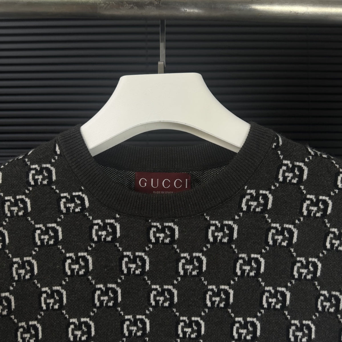 Gucci Unisex Double-G Jacquard Crewneck Sweater