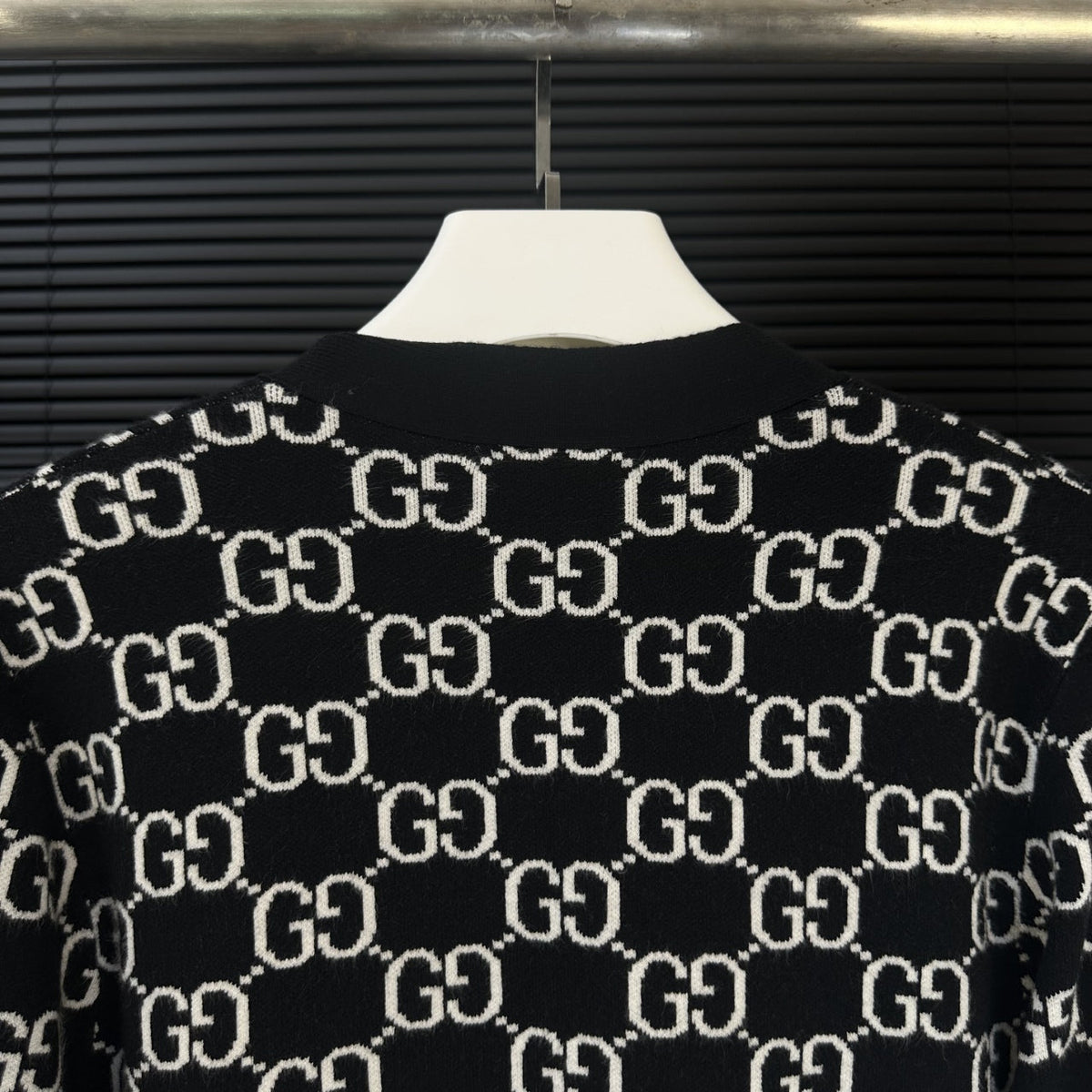 Gucci Unisex Monogram Double-G Jacquard Cardigan