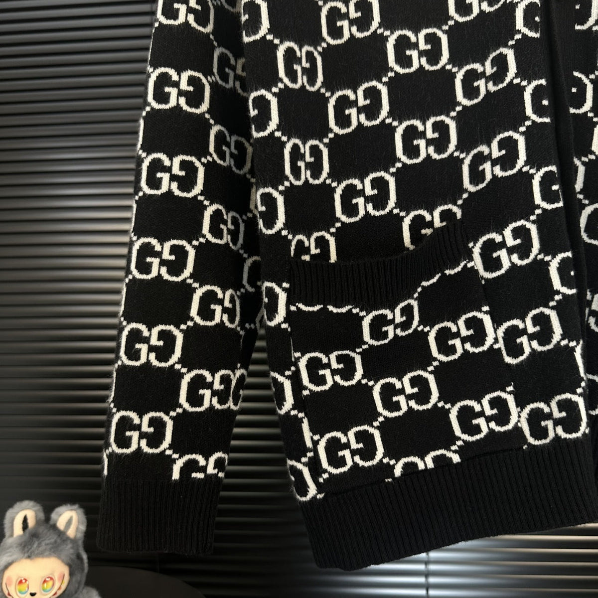 Gucci Unisex Monogram Double-G Jacquard Cardigan